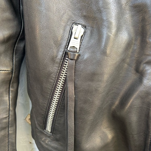 All Saints Dalby Biker Jacket, size 2 - Picture 7 of 10